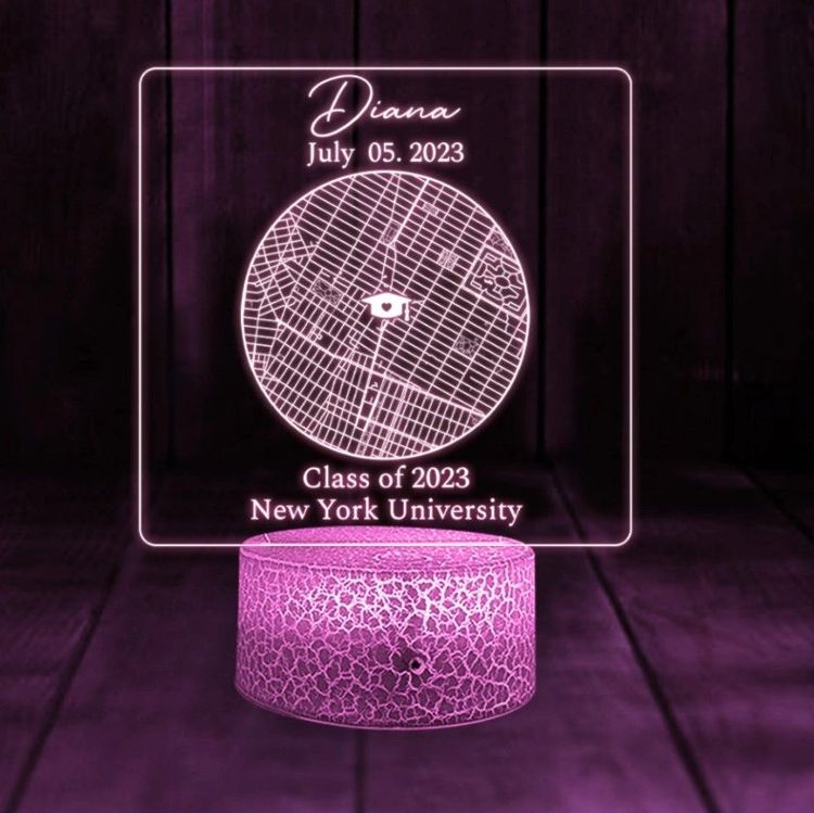 Personalized Graduation 3d Led Light Her