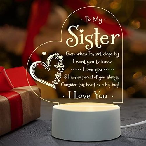 To My Sister Night Light