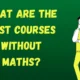 courses that don't require maths